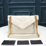 Shoulder Bag Puffer Women Crossbody Totes Backpack Purse Handbags Seam Leather Ladies Metal Chain Clamshell Messenger Luxurys Designers Bags