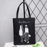 Simple Korean Style Women's Bags Casual Student Oxford Tote Bag Creative Fashion Solid Color Cloth Bag for Women