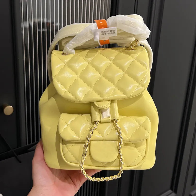 Designer Backpack C Bag Designer Bag Backpack Luxury Bag Women Bag Back Bag Classic Diamond Stripe Bag Hobo Bag Chain Fashion Shopping Wallet Real Leather