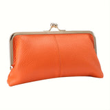 Royal Bagger Kiss Lock Trendy Wallet, Solid Color Card Holder, Perfect Clutch Bag For Daily Use