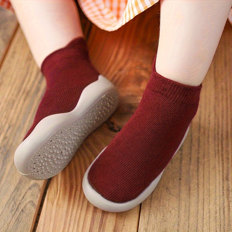 Ultra-Soft Baby Boys Slip-On Sock Shoes - Hassle-Free Walking with Secure Grip - Perfect for Indoor & Outdoor Playtime, All Seasons