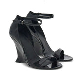 Fashion Wedge Peep-Toe Runway Roman High Heels Sky-High Solid Sandals Kq8