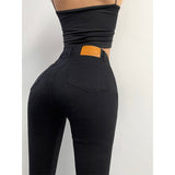 goosudu Jenna Denim Pencil Shape Slim High Waist Jeans Pants