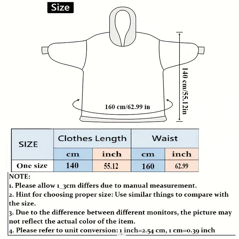 Cozy Wearable Hoodie Blanket - Soft, Oversized, One-Size-Fits-Most, Wearable Blanket for Ultimate Comfort - Perfect for Women, Men, and Adults of All Ages!