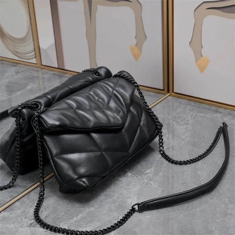 Shoulder Bag Puffer Women Crossbody Totes Backpack Purse Handbags Seam Leather Ladies Metal Chain Clamshell Messenger Luxurys Designers Bags