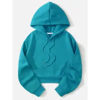 Fashionable Casual Sports Sweet Cool Style New Trend Clean Color Hooded Sixteen Short Hoodie