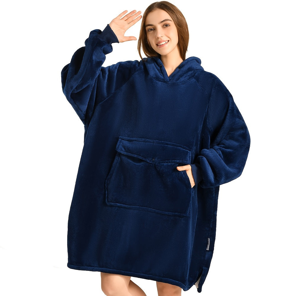 Krifey Wearable Blanket Hoodie, Oversized Sherpa Hooded As Birthday Gifts For Mom Women Girlfriend Men, Cozy Sweatshirt With Giant Pocket