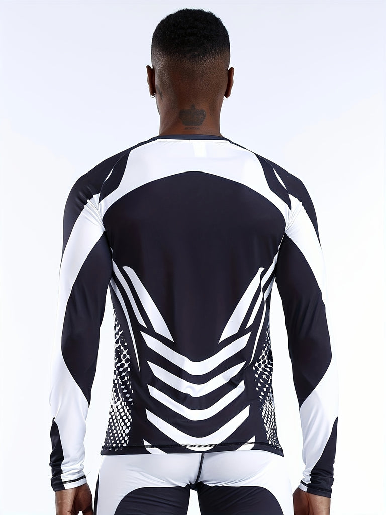 High Performance Men's Quick Dry Sports Shirt - Moisture Wicking, Breathable, Compression Base Layer for Outdoor Gym, Running, and Fitness