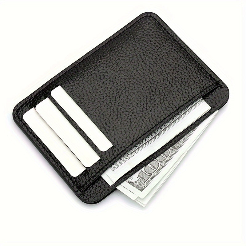 Ultra-Thin Credit Card Holder, Minimalist PU Leather Coin Purse, Women's Multi Card Slots Wallet Unisex Bag For Daily Use