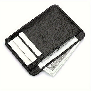Ultra-Thin Credit Card Holder, Minimalist PU Leather Coin Purse, Women's Multi Card Slots Wallet Unisex Bag For Daily Use