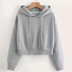 Fashionable Casual Sports Sweet Cool Style New Trend Clean Color Hooded Sixteen Short Hoodie