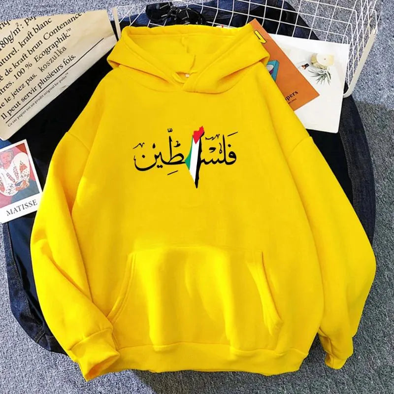 Women's Hoodies Sweatshirts Palestine Hoodie Fashion Women Harajuku Aesthetic Graphic Unisex Autumn Winter Vintage Casual Pullover Bluzy