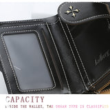 Retro Zipper Around Short Wallet, Multi Card Slots Coin Purse, Women's Buckle Credit Card Holder