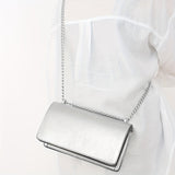 Solid Color Square Shoulder Chain Bag, All-Match Trendy Wallet, Women's Faux Leather Bag