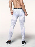 Men's High-Stretch Camouflage Sports Leggings - Active Mid Compression Pants for Outdoor Running & Training