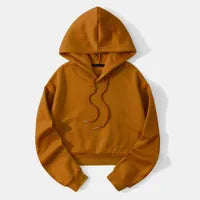 Fashionable Casual Sports Sweet Cool Style New Trend Clean Color Hooded Sixteen Short Hoodie