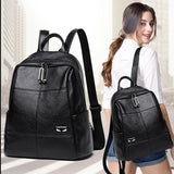 2025 Korean version backpack college style girl, large capacity anti-theft cowhide backpack women's bag wish source, agent to join