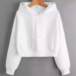 Fashionable Casual Sports Sweet Cool Style New Trend Clean Color Hooded Sixteen Short Hoodie