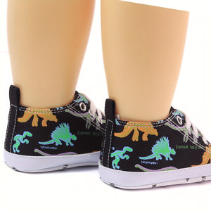 RABEISIR Cartoon Luminous Dinosaur Baby Boys Canvas Shoes - Ultra-Lightweight, Non-Slip, Perfect for All Seasons Play & Vacation Wear - Stylish, Comfortable, and Fun
