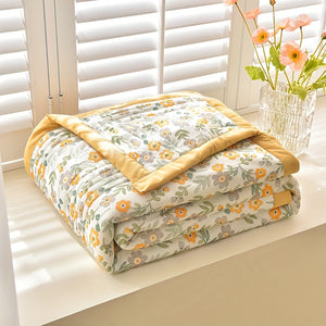 Ultra-Soft Summer Cooling Blanket - Cartoon Print, Breathable & Skin-Friendly, Perfect for Bedroom Decor