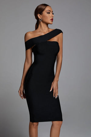 goosudu Afare Off Shoulder Cocktail Dress