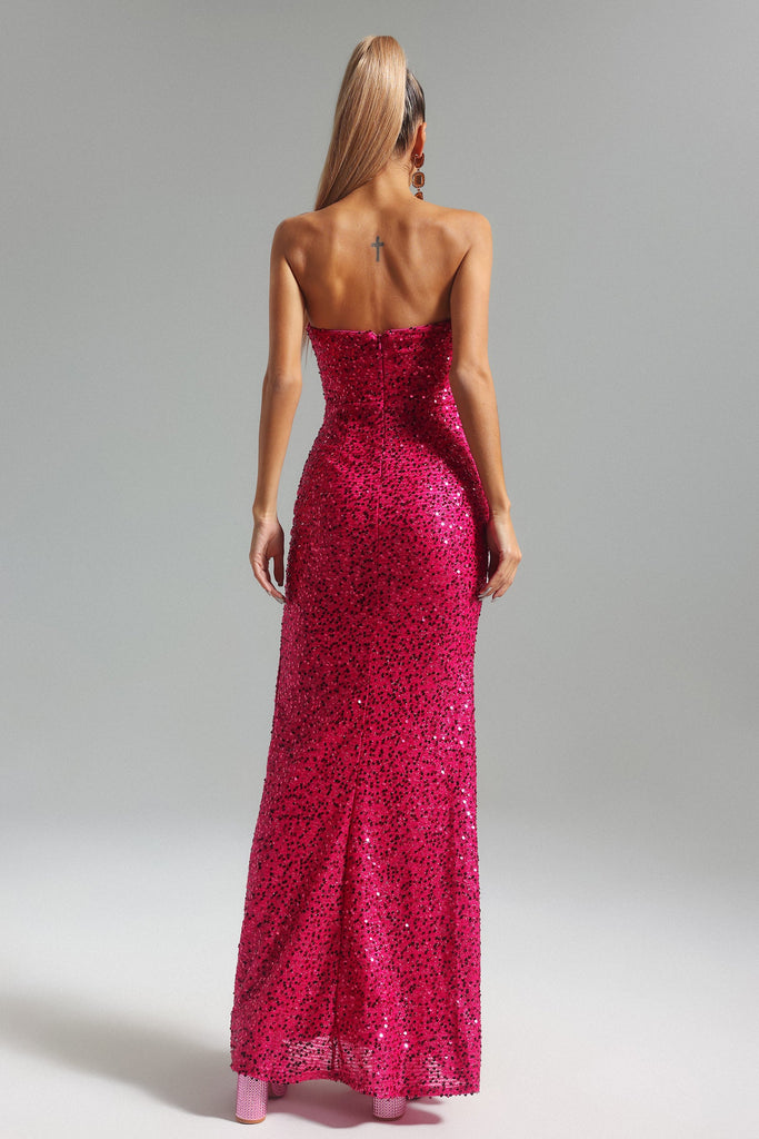 goosudu Alison Strapless Sequins Maxi Dress