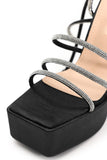 goosudu Fesila Diamante Strappy Platform Pumps