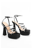 goosudu Fesila Diamante Strappy Platform Pumps