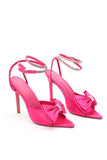 goosudu Glylah Bow Diamante Strappy Stiletto Sandals