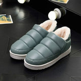 woloong New arrival waterproof women PU leather snow boots warm short plush ankle boot female winter shoes woman large big size 41 45