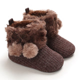 woloong Baby Winter Cute Shoes for Girls Walk Boots for Boys Star Ankle Kids Shoes Toddlers Comfort Soft Newborns Warm Knitted Booties