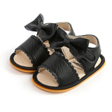 woloong Cute Newborn Infant Baby Girls Princess Shoes Bowknot Toddler Summer Sandals PU Non-slip Shoes 0-18M