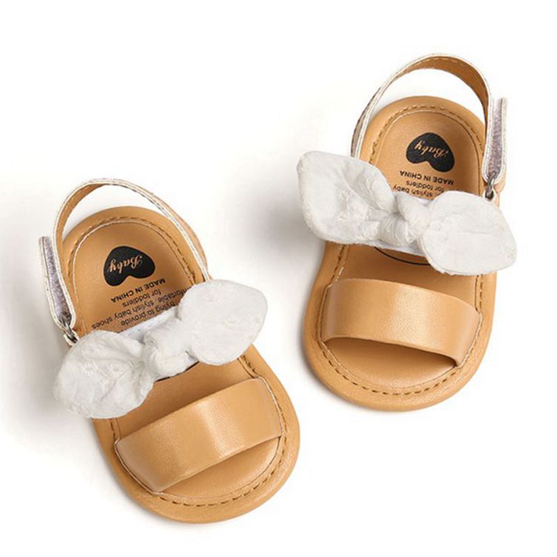 woloong Fashion Newborn Infant Baby Girls Princess Shoes Bowknot Toddler Summer Sandals PU Non-slip Shoes 0-18M