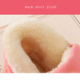 woloong New arrival waterproof women PU leather snow boots warm short plush ankle boot female winter shoes woman large big size 41 45