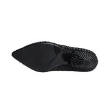 woloong New Crystal Shoes Woman Pointed Toe Over Knee High Boots Sexy Rhinestone Chunky Spike Heel Boots Ladies Shoes Botas Mujer