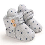 woloong Baby Winter Cute Shoes for Girls Walk Boots for Boys Star Ankle Kids Shoes Toddlers Comfort Soft Newborns Warm Knitted Booties