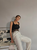 woloong Spring New Office Lady High Quality Elegant Casual Fashion Wide Leg Woman Female Pants Hot Sales