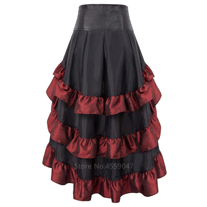 goosudu  New Halloween Costumes for Women Adult Medieval Dress Vintage Renaissance Ruffle Skirt Carnival Performance Middle Ages Dresses