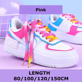 goosudu   Flat Shoelaces Rainbow Colour Shoe Laces Casual Canvas Shoes Colorful Shoelace Print Gradient Suitable for All Unisex 1 Pair