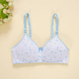woloong  New Cotton Girl Underwear Top Push Up Bra Small Chest Decompression Comfortable Convenient Without Steel Ring Bra Teenage Girls