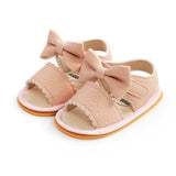 woloong Cute Newborn Infant Baby Girls Princess Shoes Bowknot Toddler Summer Sandals PU Non-slip Shoes 0-18M