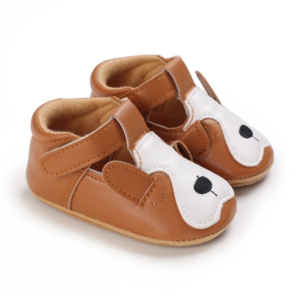 woloong Newborn Baby Boys Girls Shoes Cute Cartoon Animal PU Leather Buckle First Walkers Spring Autumn Sneakers Shoe 0-18M
