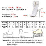Summer New Womens Ankle Boots Sandals High Quality PU Leather Buckle Strap Zip Stiletto Heels Plus Size 35-40 Shoes