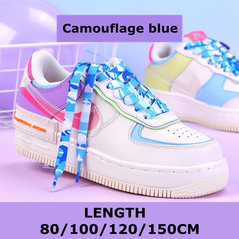 goosudu   Flat Shoelaces Rainbow Colour Shoe Laces Casual Canvas Shoes Colorful Shoelace Print Gradient Suitable for All Unisex 1 Pair