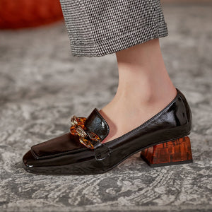 woloong  Women  High Heels Shoes Genuine Leather Round Toe Shoes for Women Genuine Leather Newest Party Basic Shoes Woman