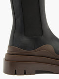woloong New brown Martin boots platform high boots Chelsea boots for men and women high top boots