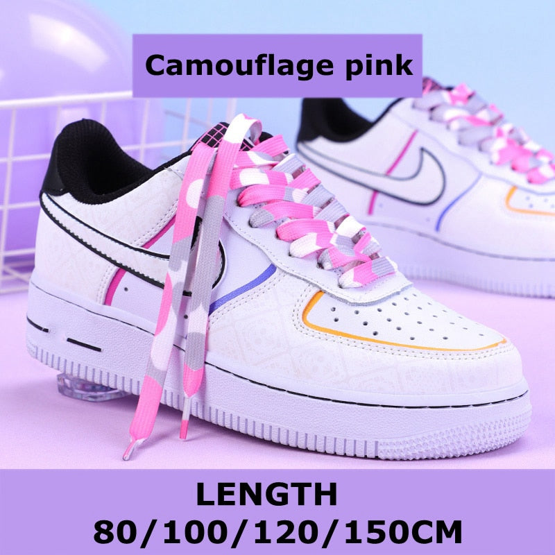 goosudu   Flat Shoelaces Rainbow Colour Shoe Laces Casual Canvas Shoes Colorful Shoelace Print Gradient Suitable for All Unisex 1 Pair