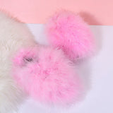 New Faux Fox Fur Slippers Women's Furry Warm Flip Flops Fullfy Raccoon Fur Slides Flat Comfortable Home Shoes Plus Size Couple