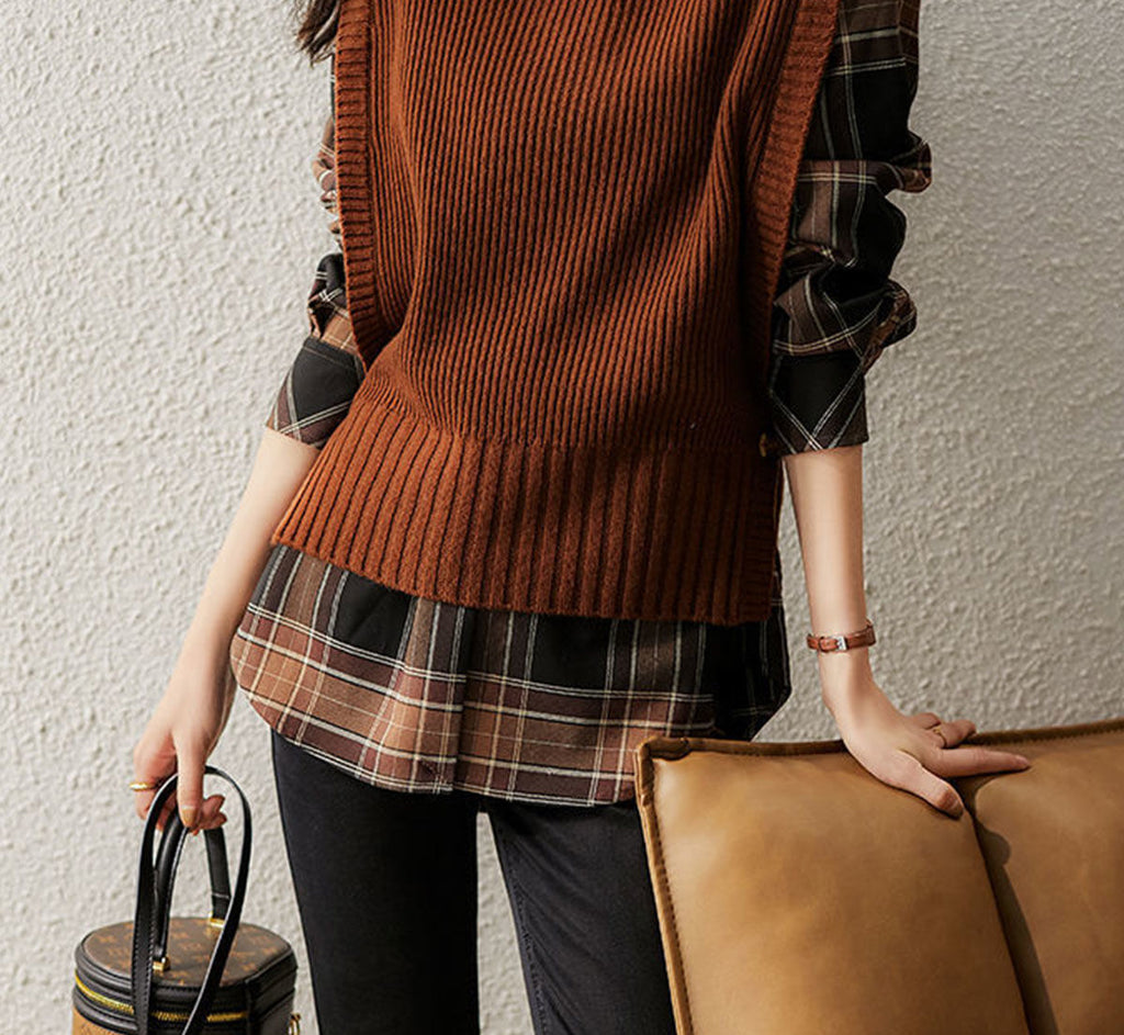 woloong Sweater Vest Women O-neck Solid Autumn Fashionable Button Chic Design Female Leisure Knitwear Preppy Style New Arrival Soft Cozy