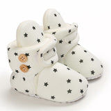 woloong Baby Winter Cute Shoes for Girls Walk Boots for Boys Star Ankle Kids Shoes Toddlers Comfort Soft Newborns Warm Knitted Booties